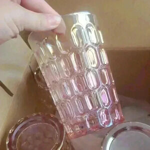 Irredesent glass tumblers